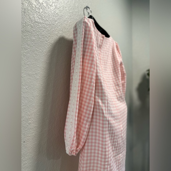 Red Dress Boutique Carefreely Content Pink Gingham Mini Dress M - Picture 5 of 5